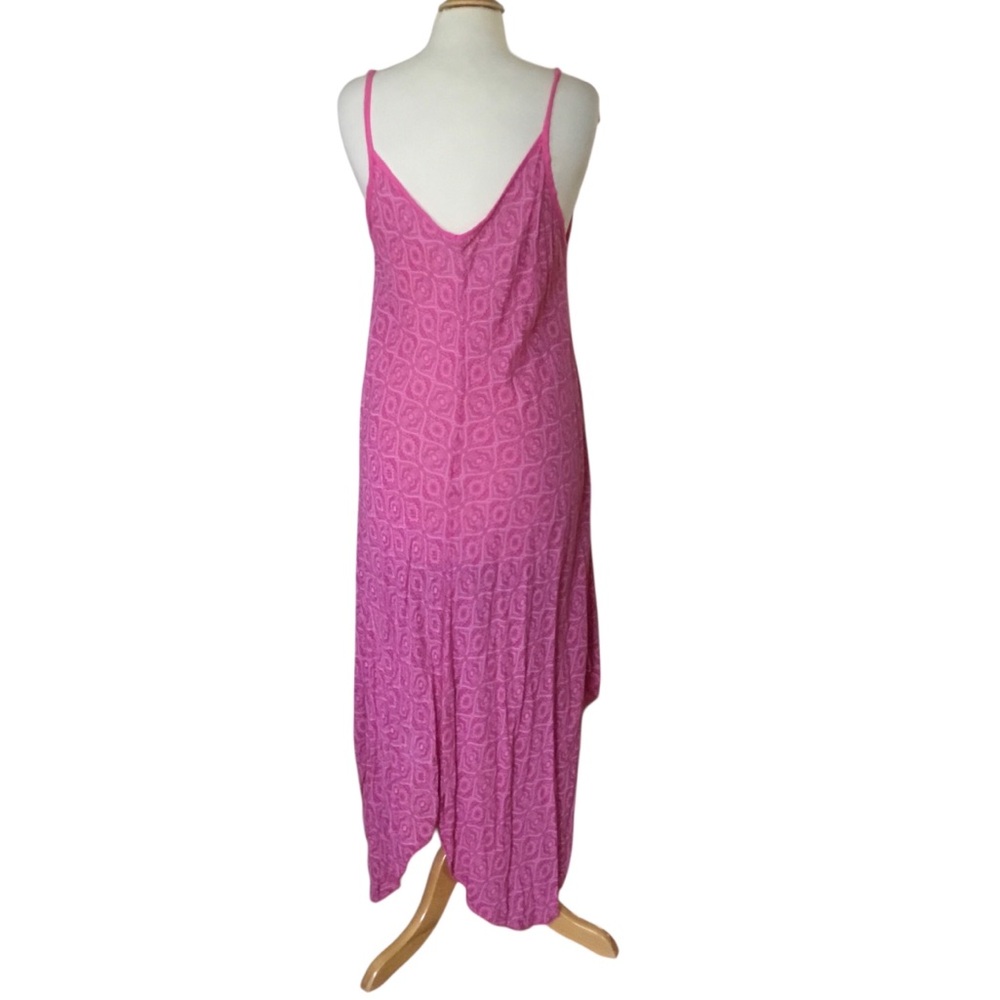 Boutique Pink Paisley Boho Cotton Maxi Dress - Picture 3 of 5